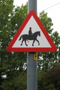 Modified Horse Warning Sign
